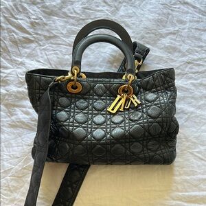 Dior Black Quilted Leather Handbag